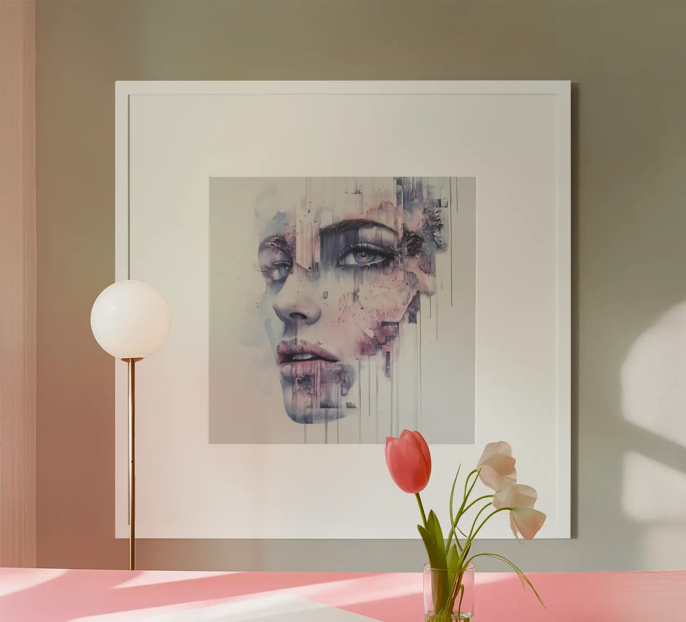 Abstract face poster by Synthaira