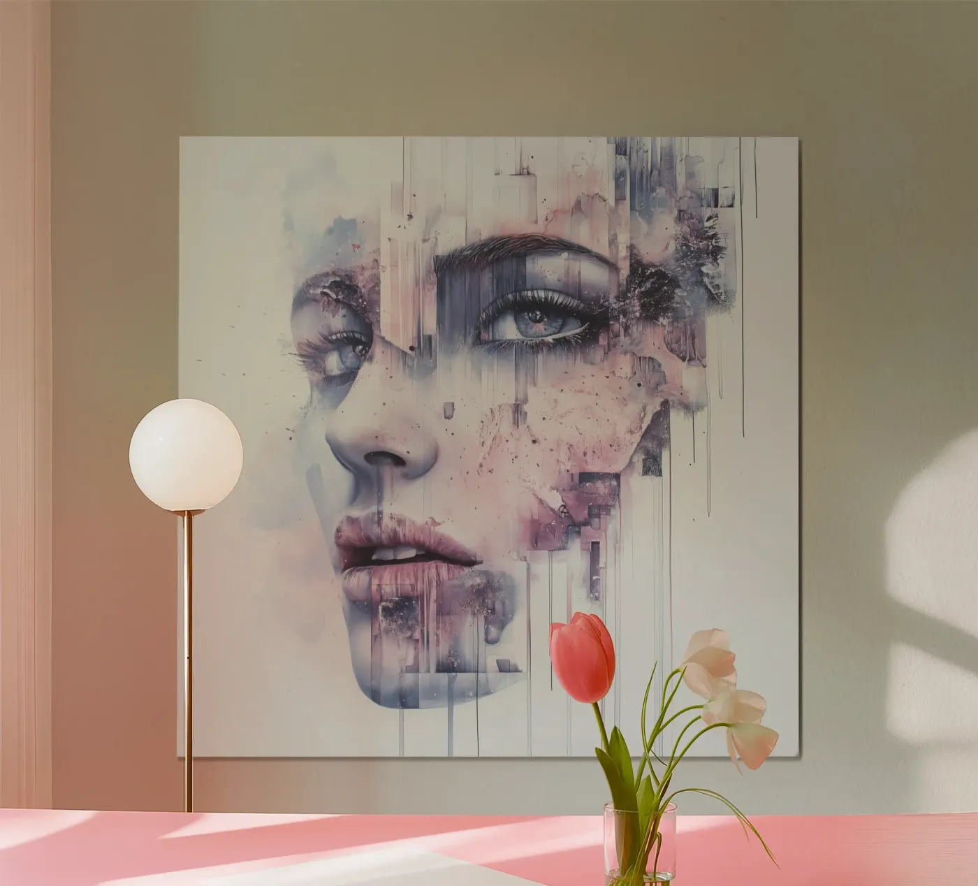 Abstract face poster by Synthaira
