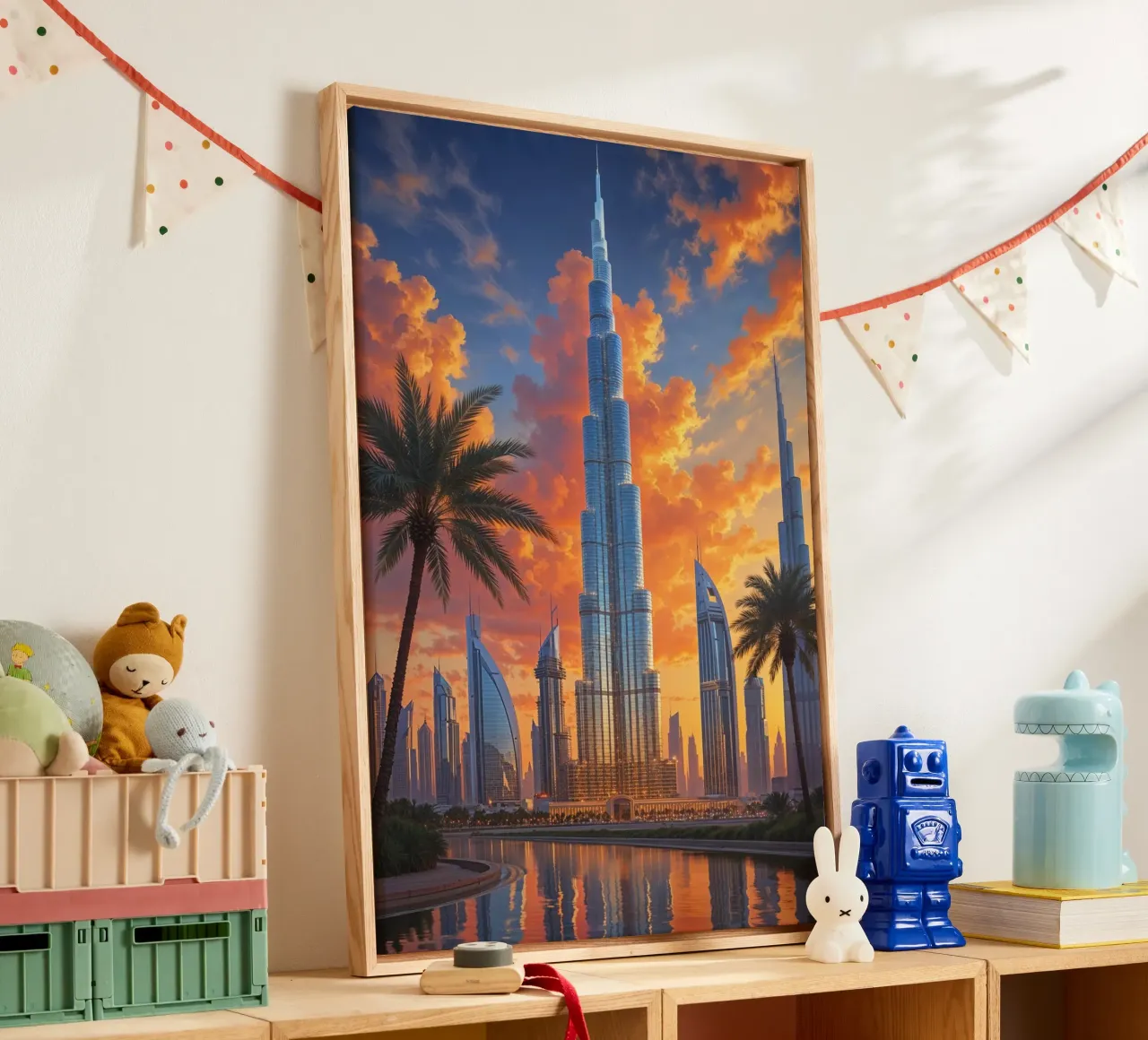 Golden Hour at the Burj Khalifa canvas by AlbertKlee