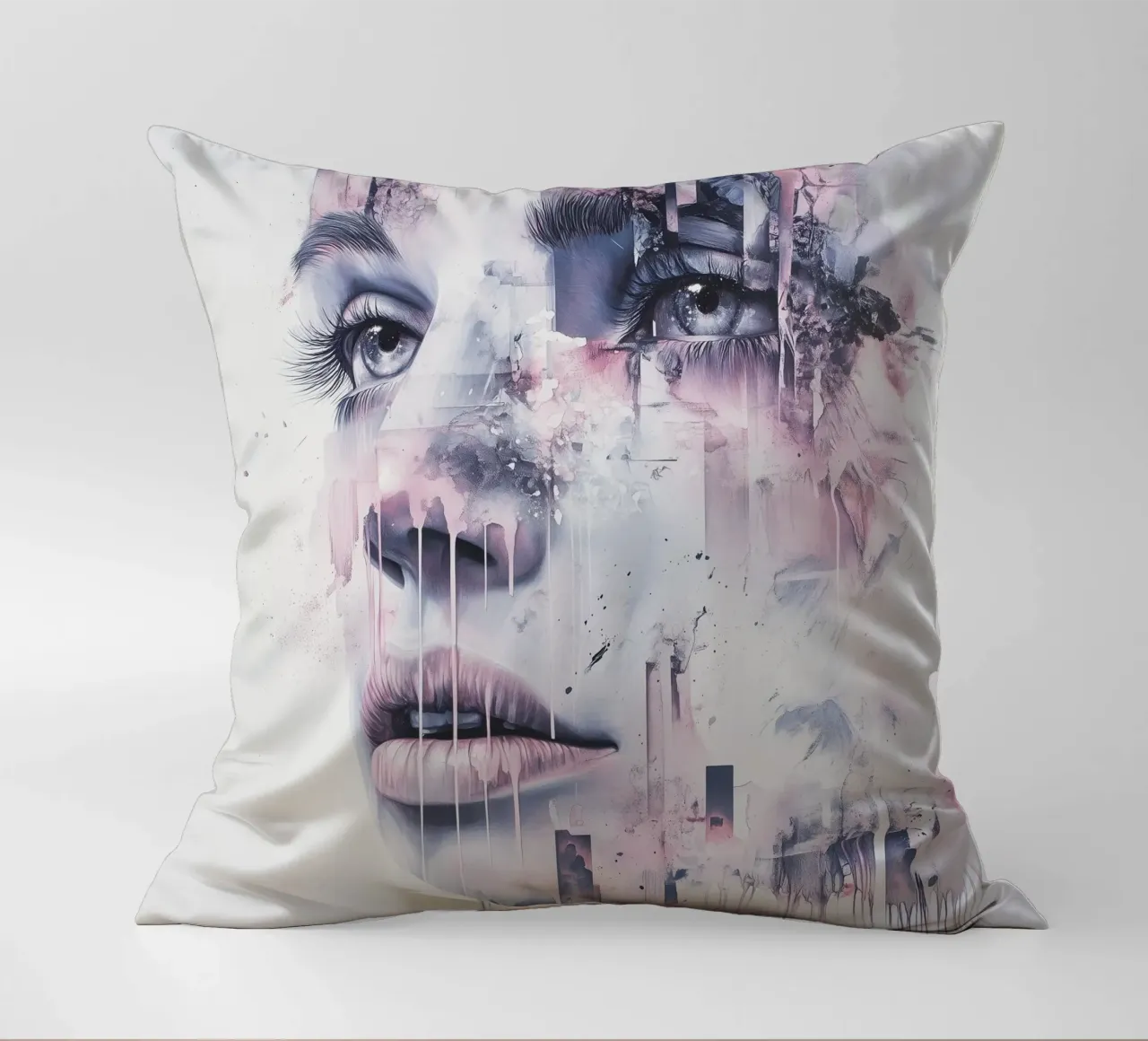 Abstract face cuscino da Synthaira