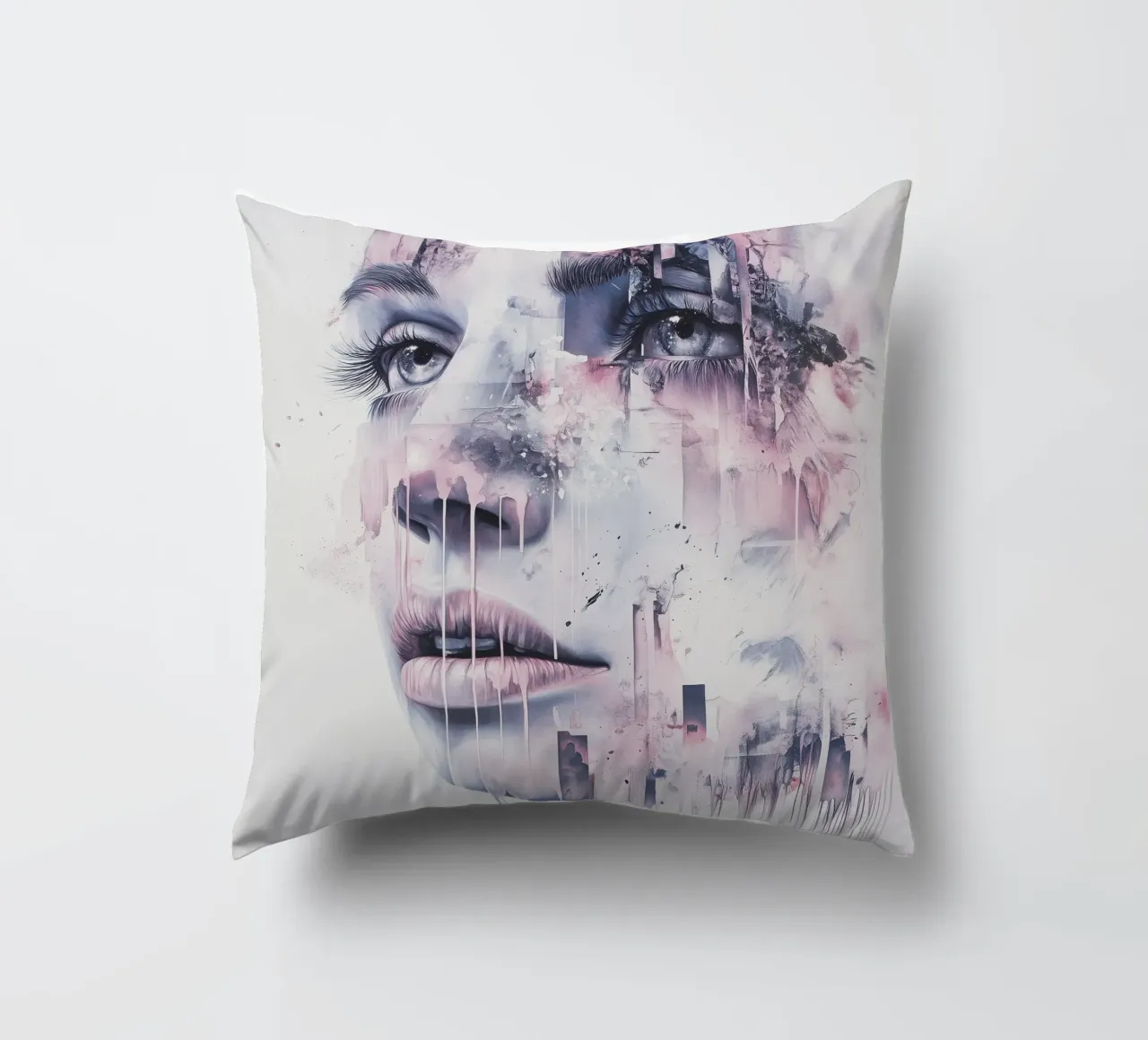 Abstract face cuscino da Synthaira