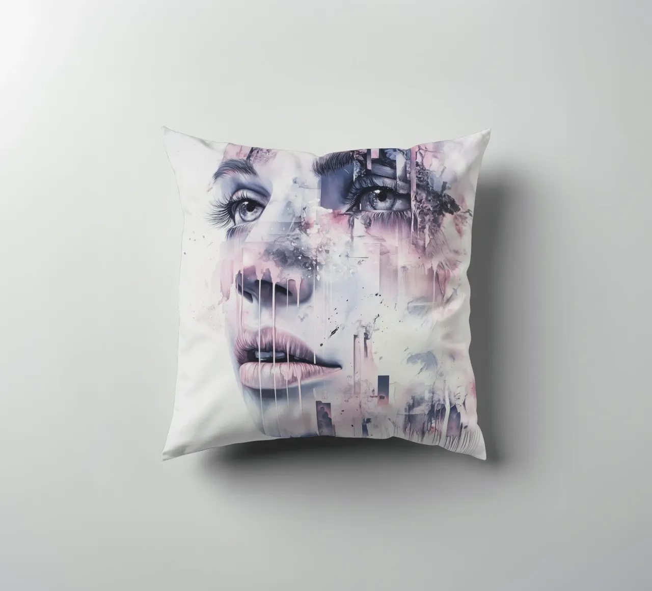 Abstract face cuscino da Synthaira