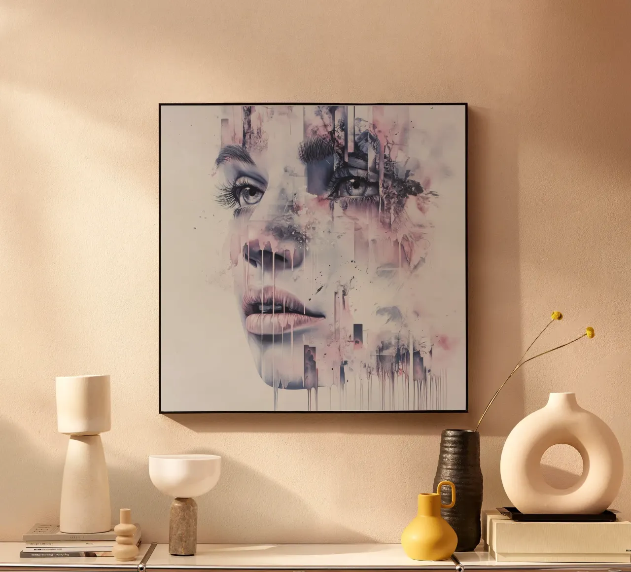 Abstract face plexiglass da Synthaira