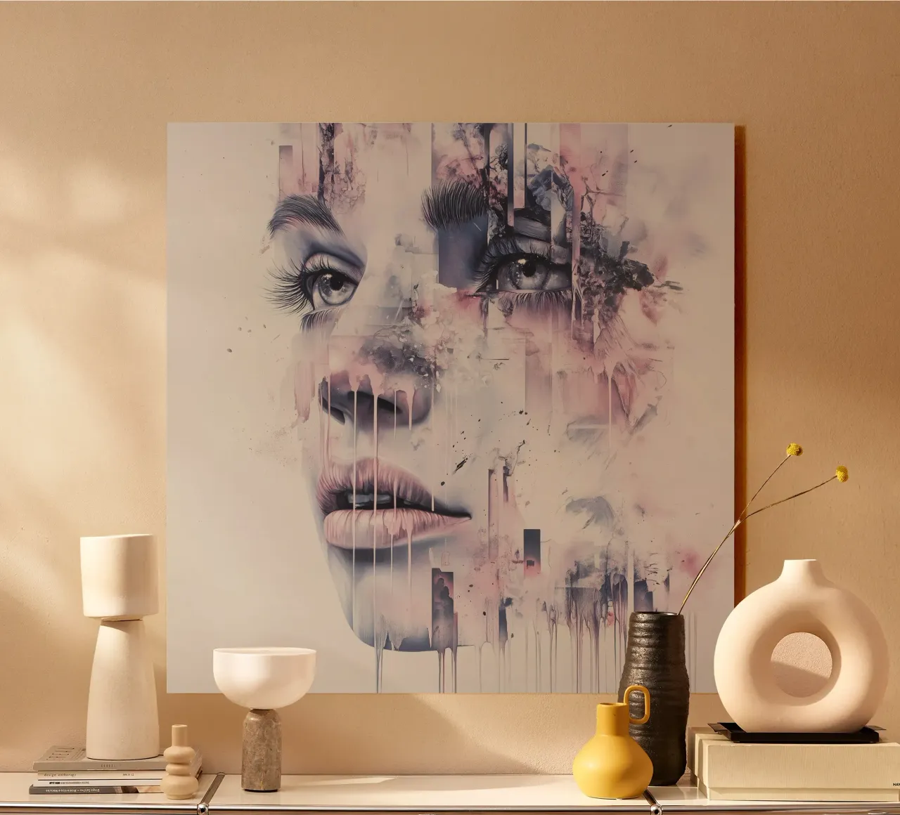 Abstract face plexiglass da Synthaira