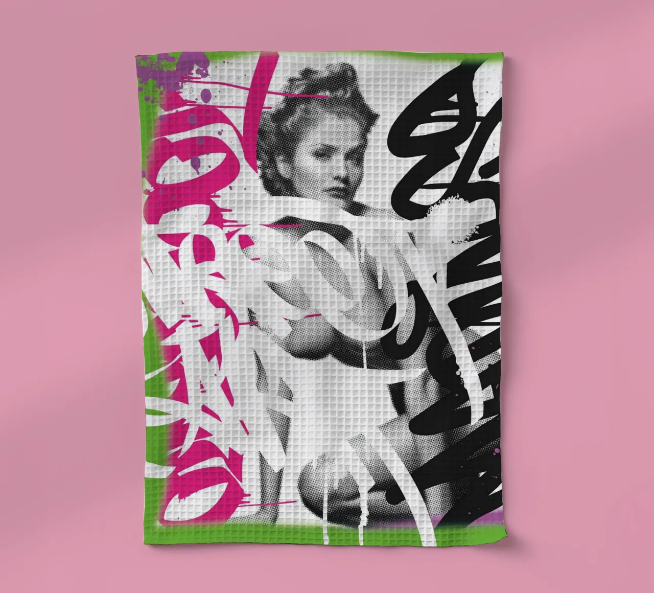 Streetart Model tea towel by Flo Klein