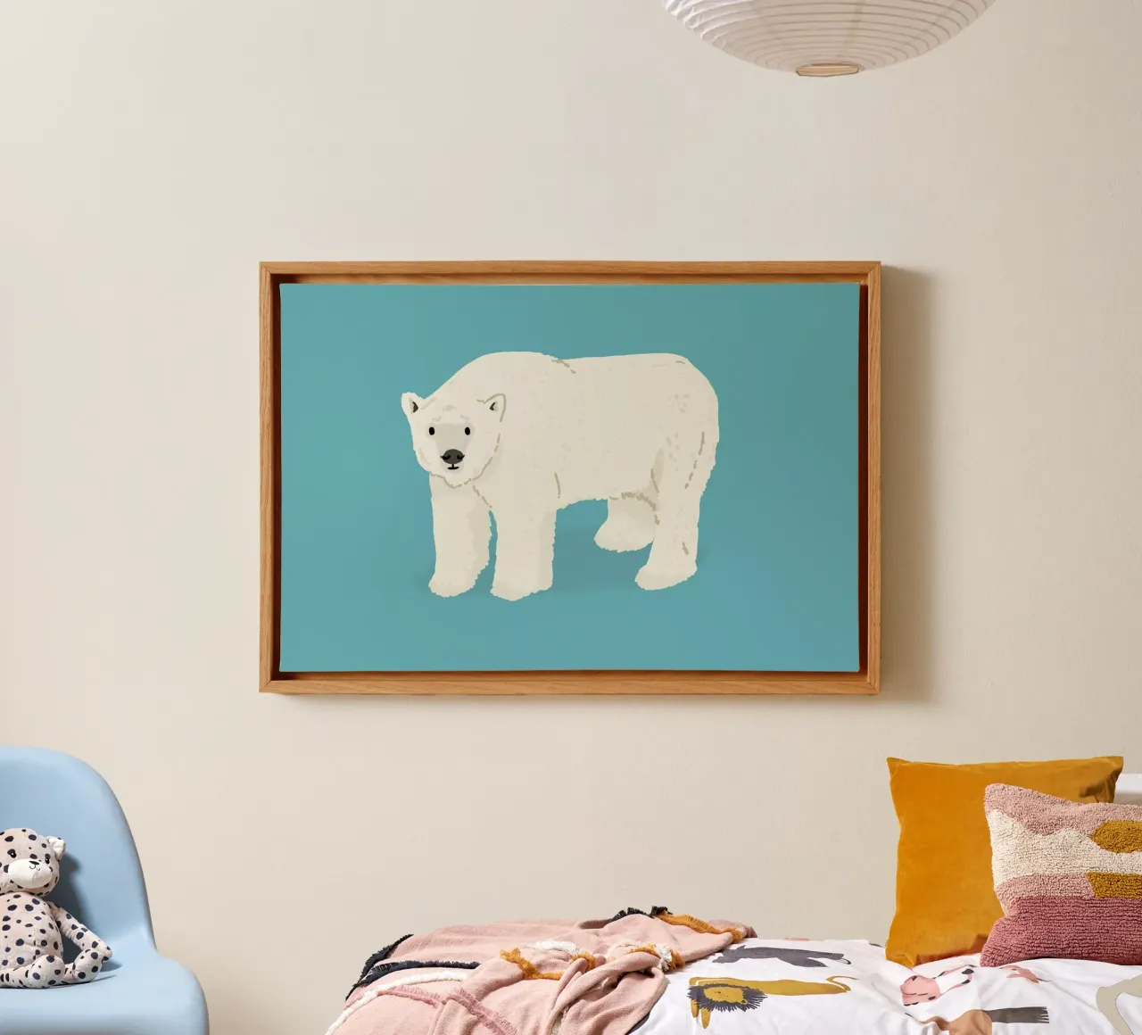 Orso polare tela con Cornice a cassetta da Alex Foster