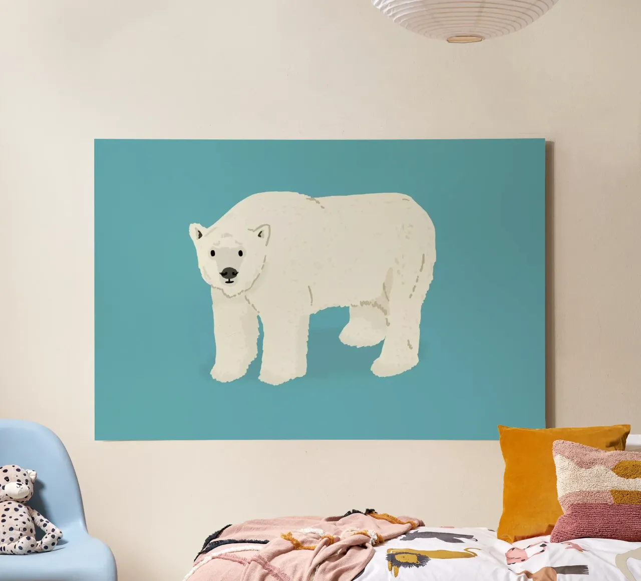Orso polare tela con Cornice a cassetta da Alex Foster