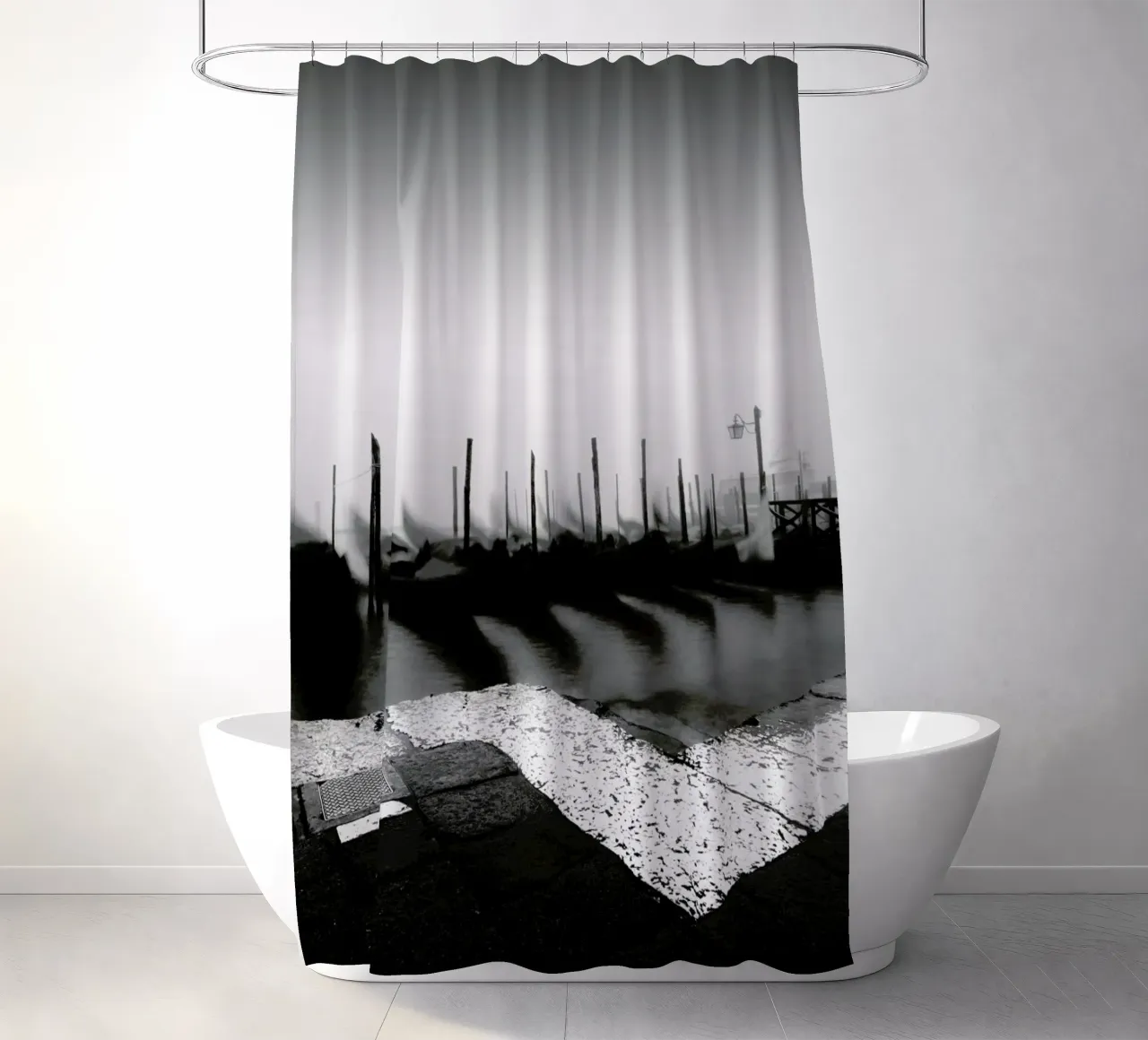 Gondola Study 2 shower curtain by Michael J. Reibert