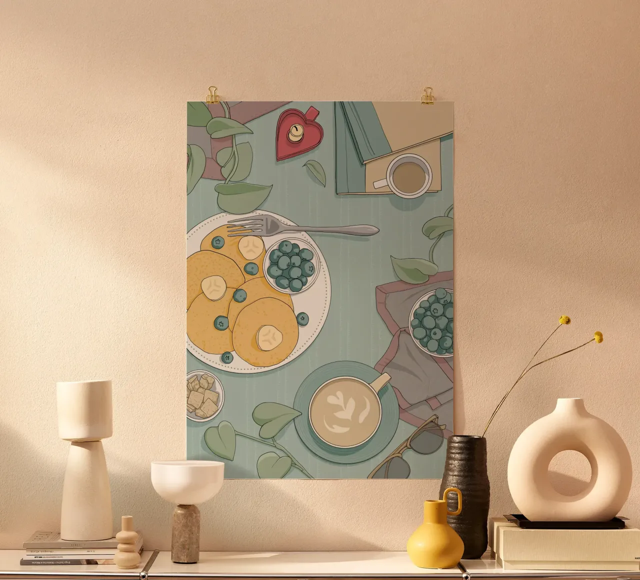 Romantisches Pancake Frühstück poster da Sofi Ka