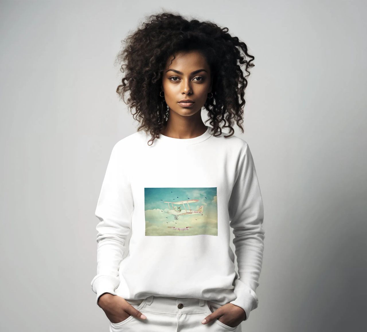Never Stop Exploring III - FUNNY ALPACAS ON TOUR sweatshirt by Monika Strigel