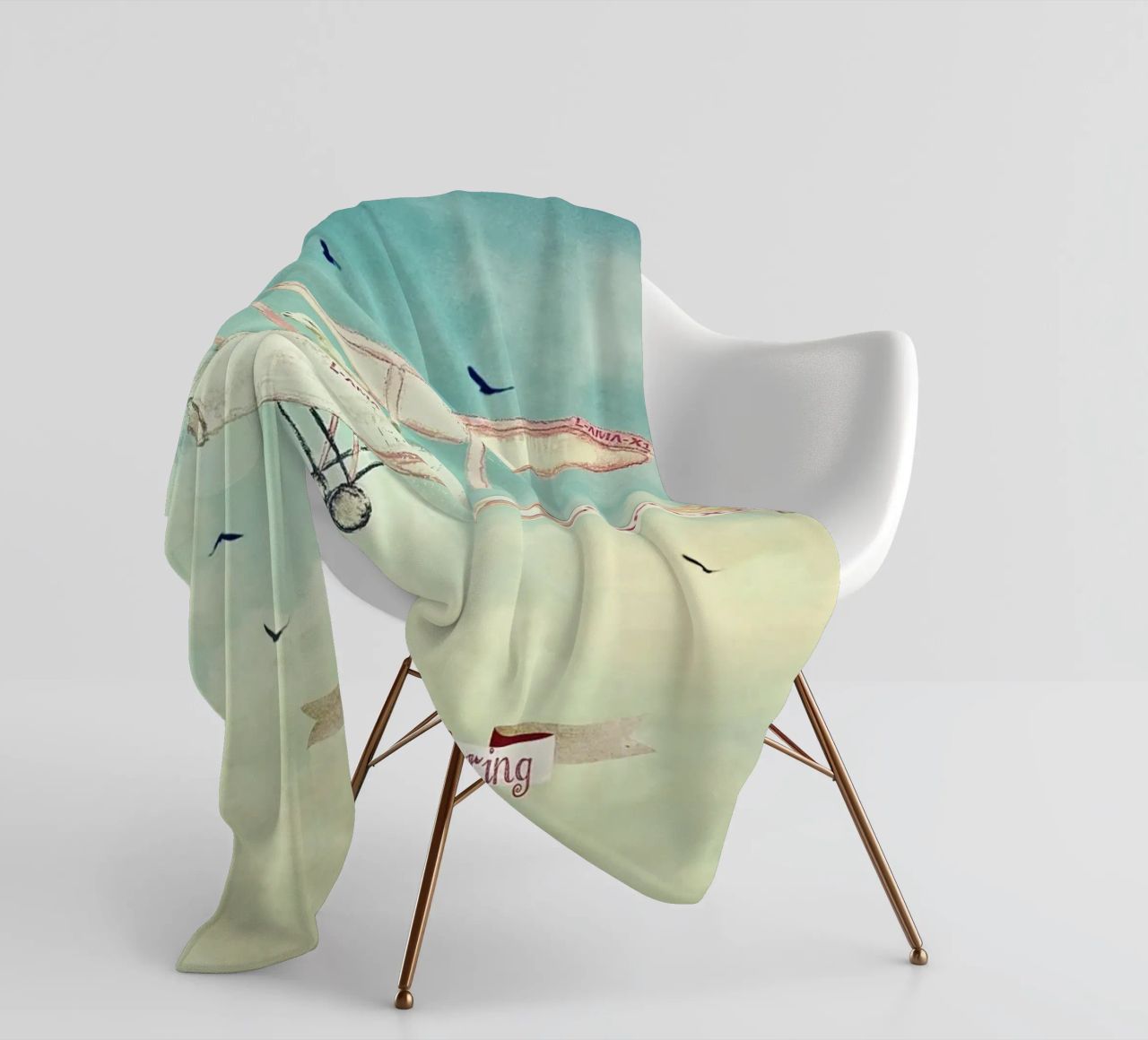 Never Stop Exploring III - FUNNY ALPACAS ON TOUR fleece blanket by Monika Strigel