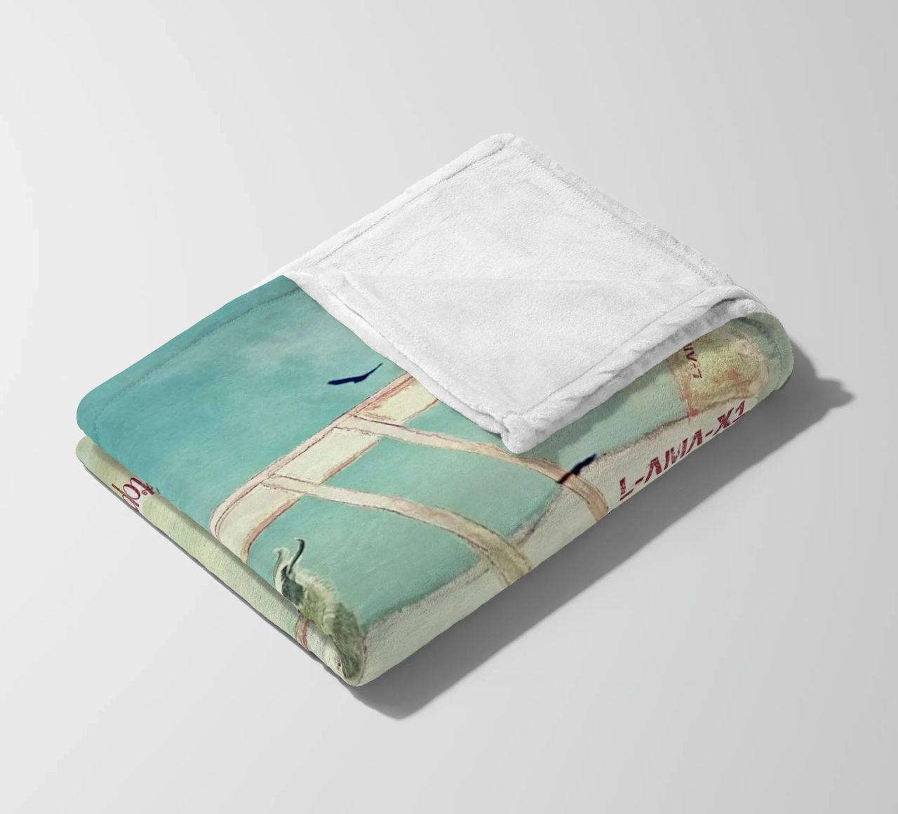 Never Stop Exploring III - FUNNY ALPACAS ON TOUR fleece blanket by Monika Strigel