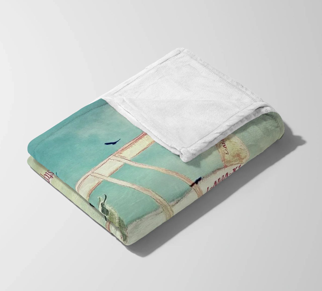 Never Stop Exploring III - FUNNY ALPACAS ON TOUR fleece blanket by Monika Strigel