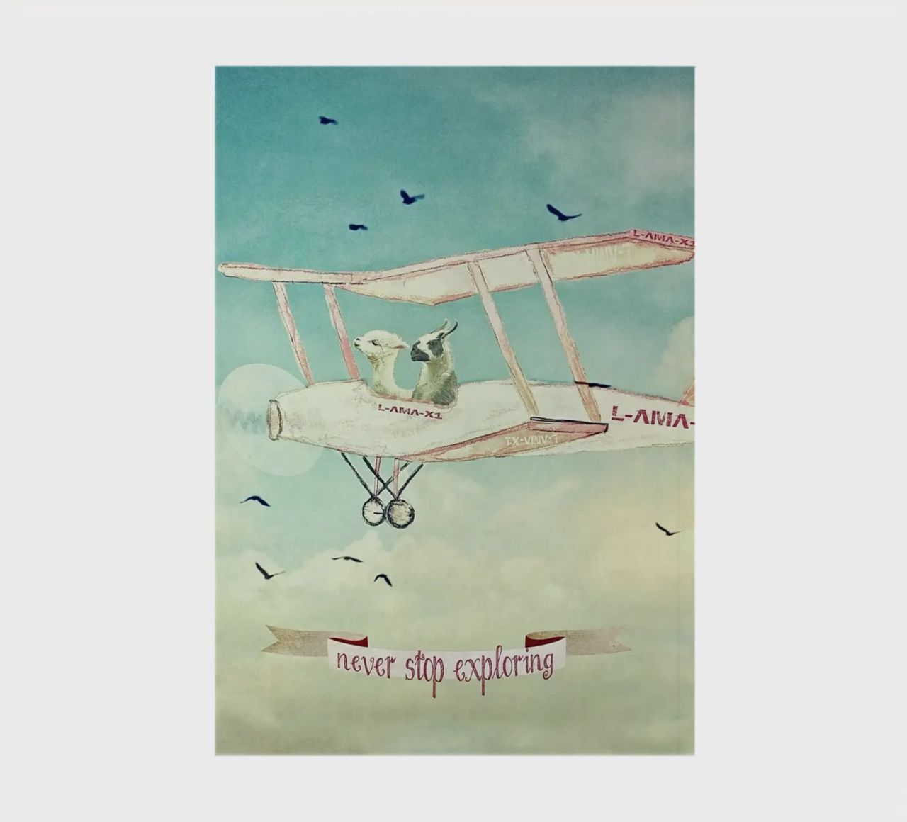 Never Stop Exploring III - FUNNY ALPACAS ON TOUR notebook by Monika Strigel