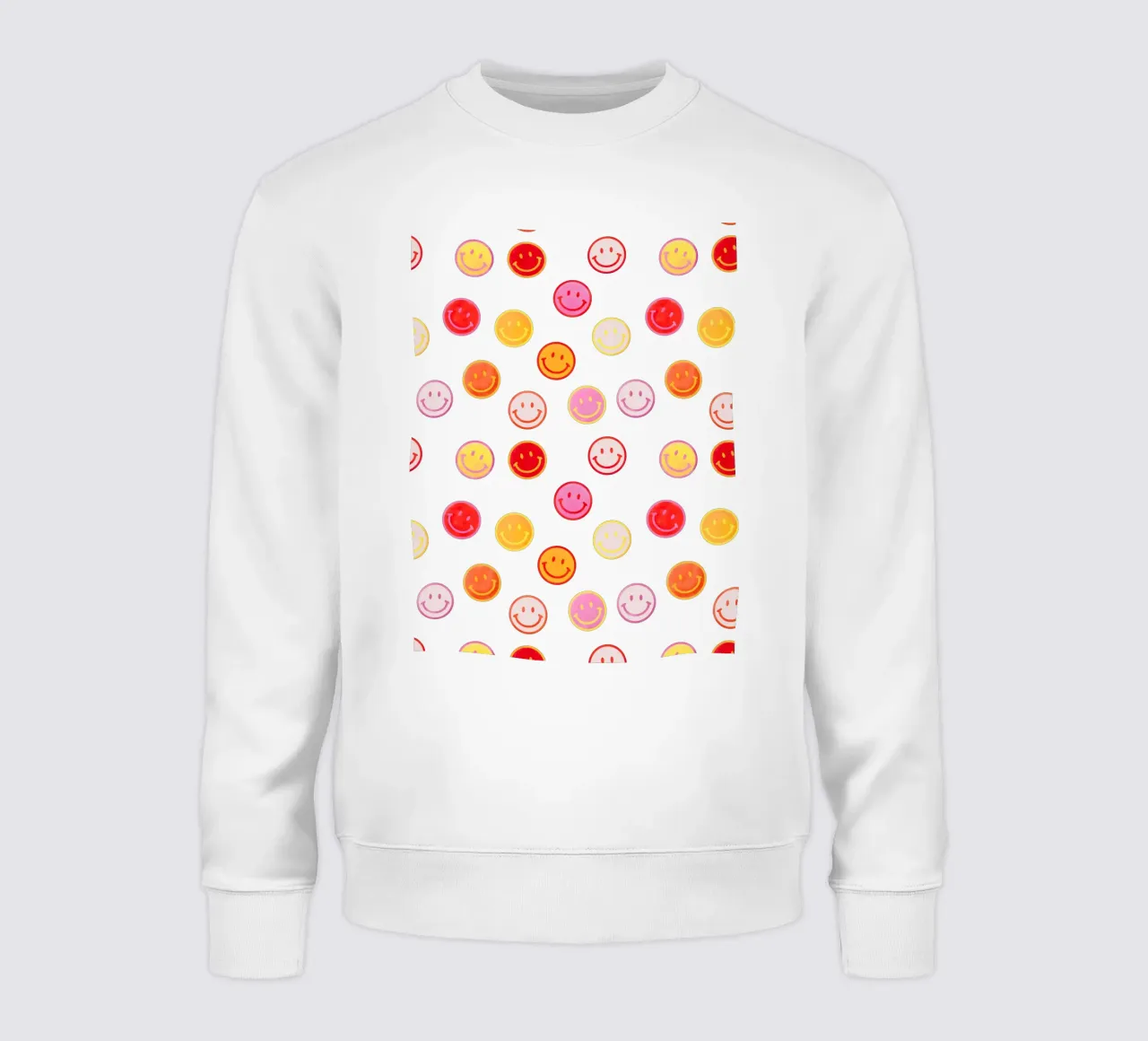 Smiling face colorful pattern in pink felpa da showmemars