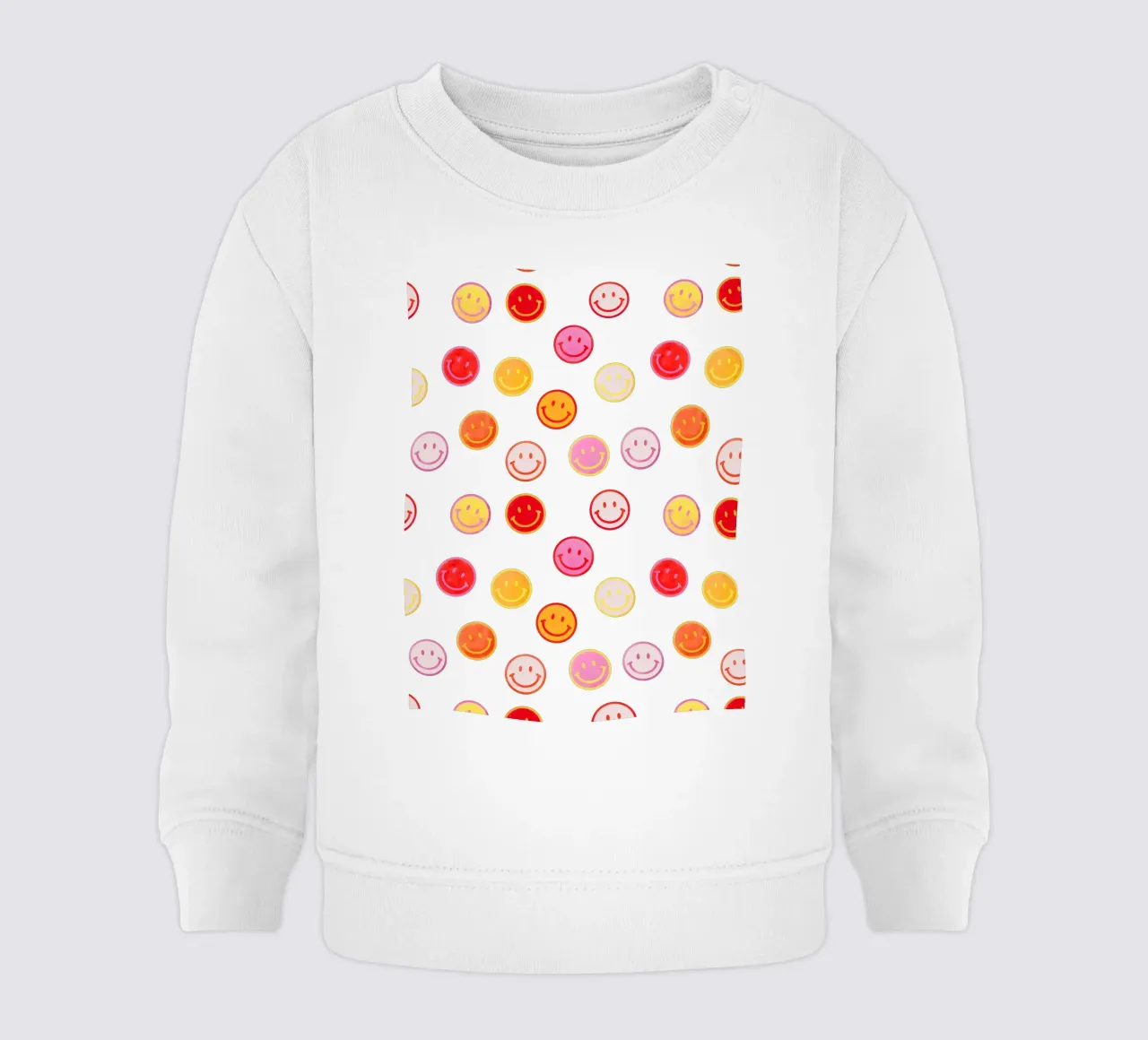 Smiling face colorful pattern in pink felpa neonato da showmemars