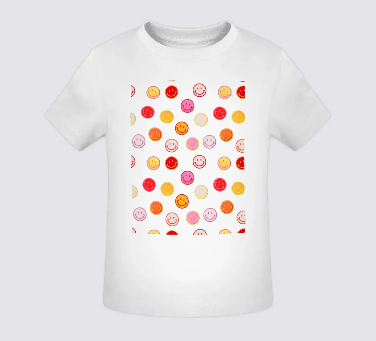 Smiling face colorful pattern in pink maglietta neonato da showmemars