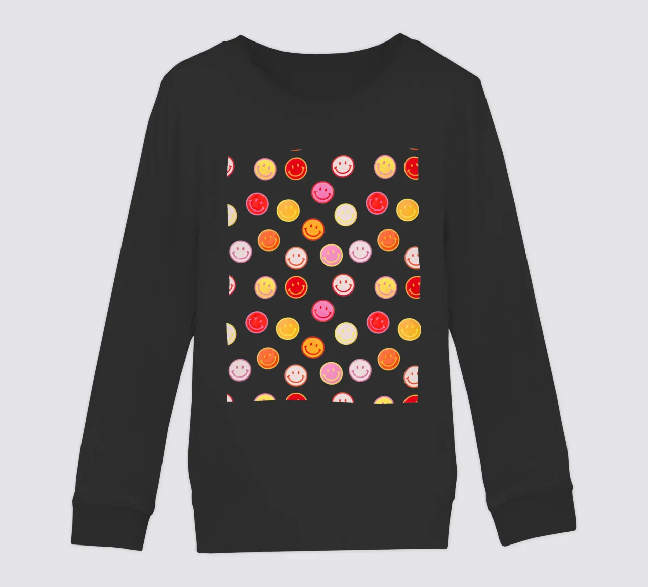 Smiling face colorful pattern in pink felpa bambino da showmemars