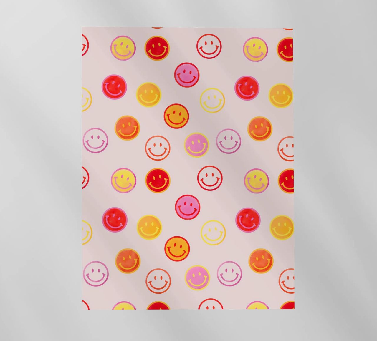 Smiling face colorful pattern in pink pellicola backlit da showmemars