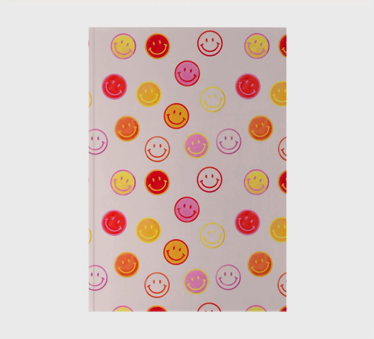Smiling face colorful pattern in pink diario da showmemars