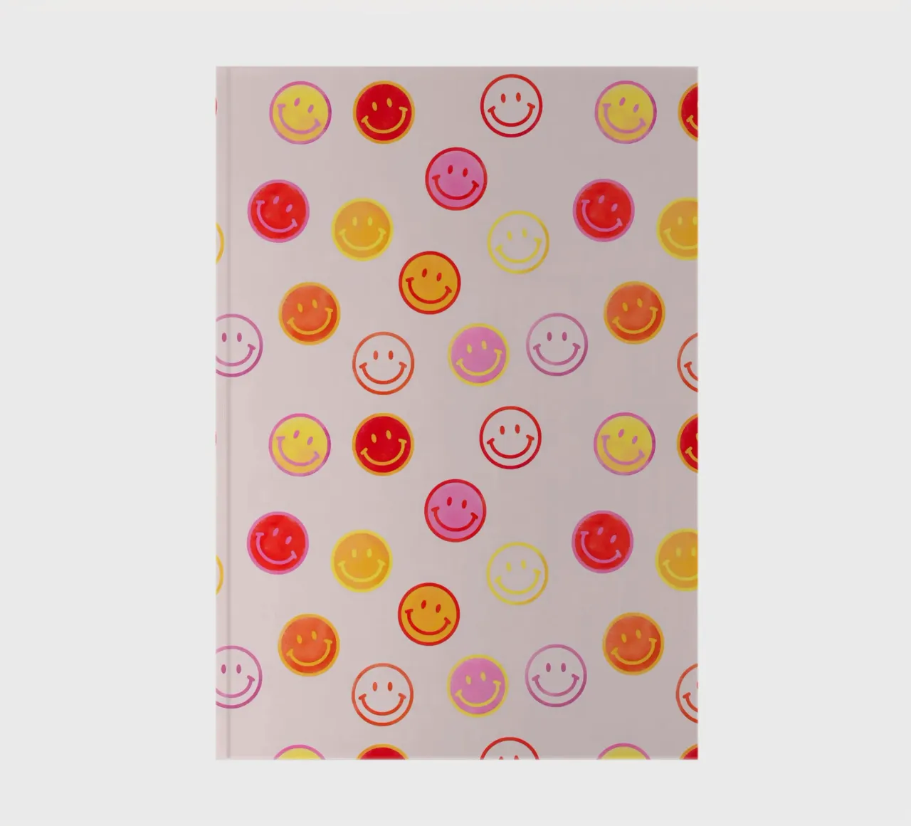 Smiling face colorful pattern in pink diario da showmemars