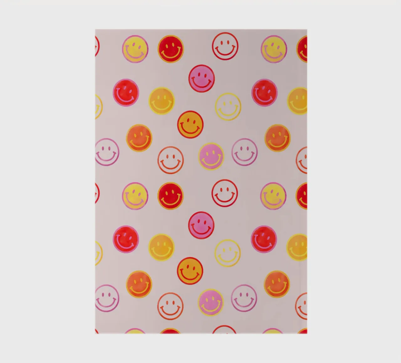 Smiling face colorful pattern in pink carnet de notes de showmemars
