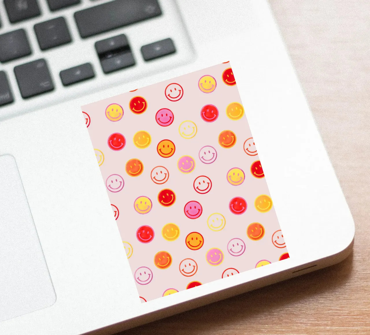 Smiling face colorful pattern in pink adesivo da showmemars