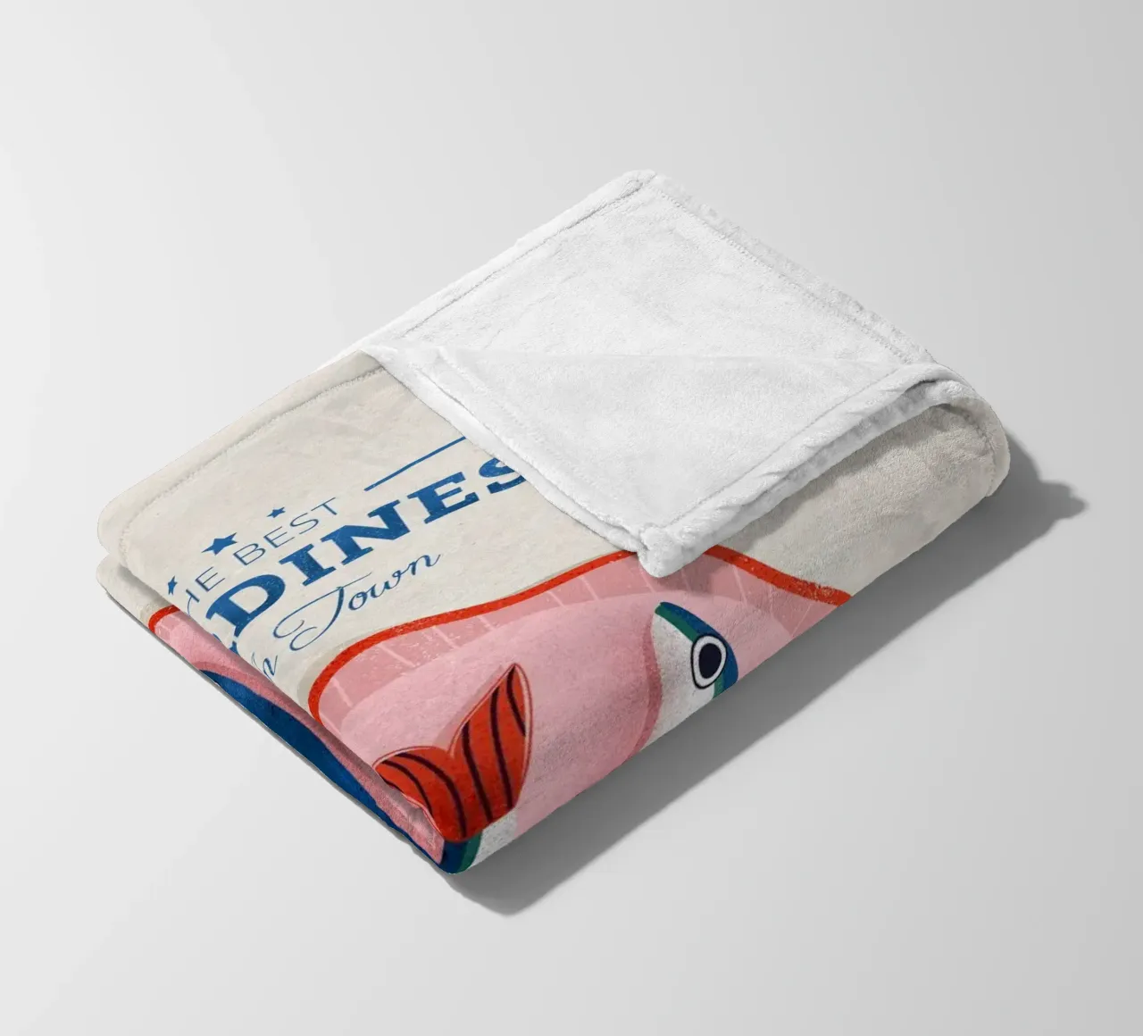 Retro Sardines – Hand-Drawn Seafood Art coperta in pile da showmemars