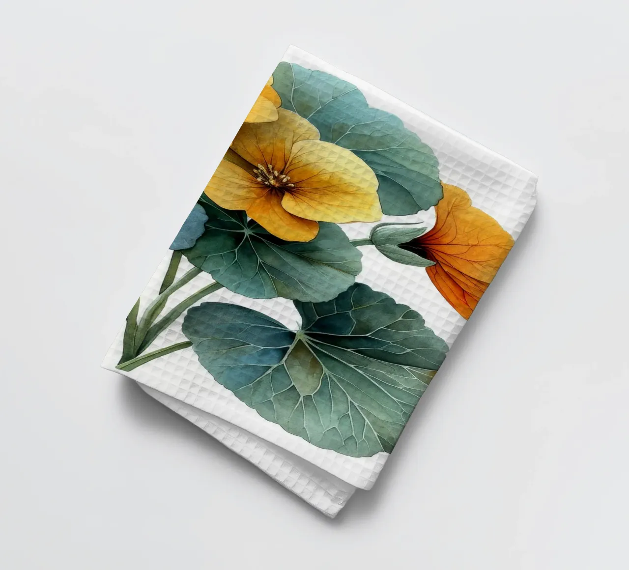 Fiore di nasturzio 2 canovaccio da cucina da Bold Blooms
