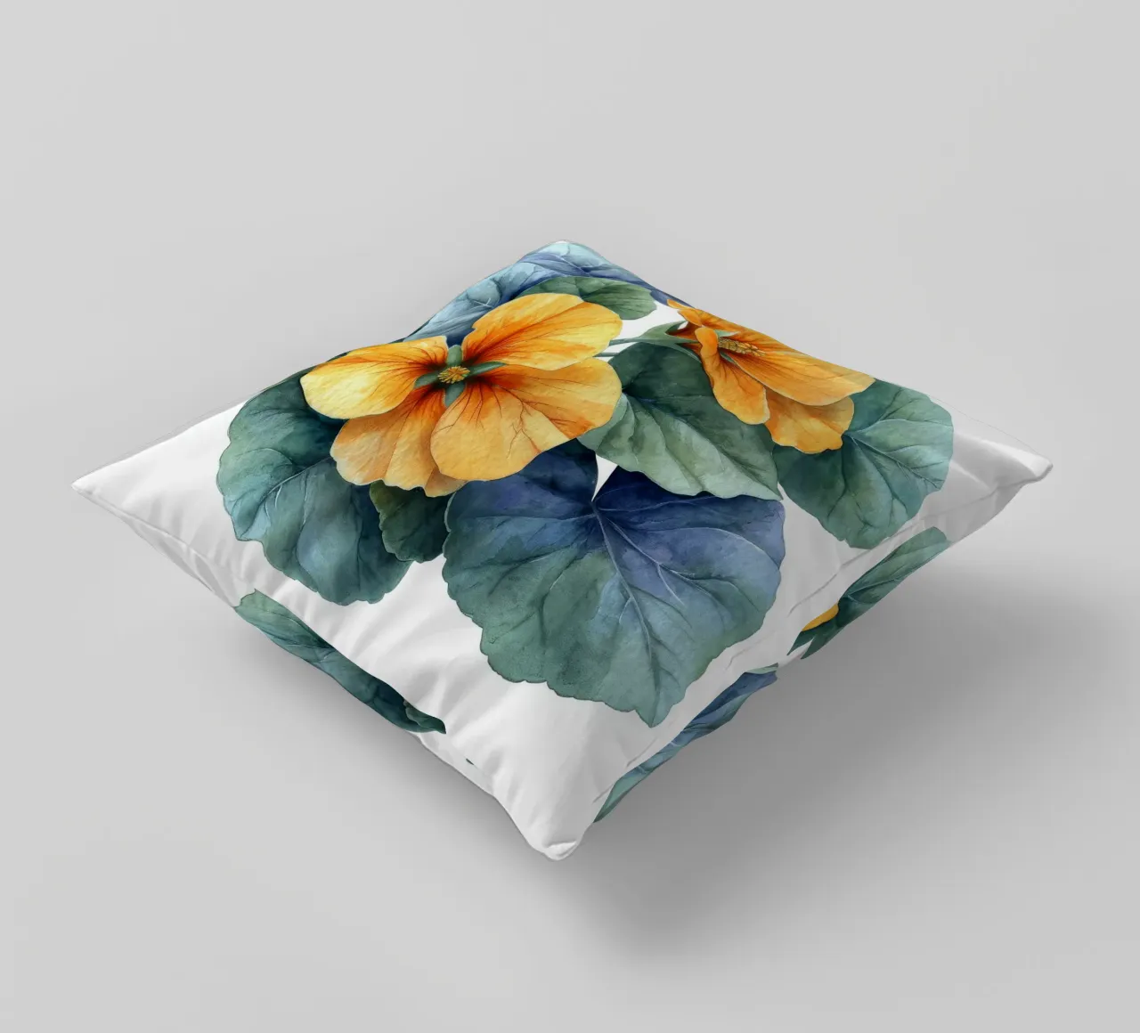 Fiore di nasturzio 4 cuscino da Bold Blooms