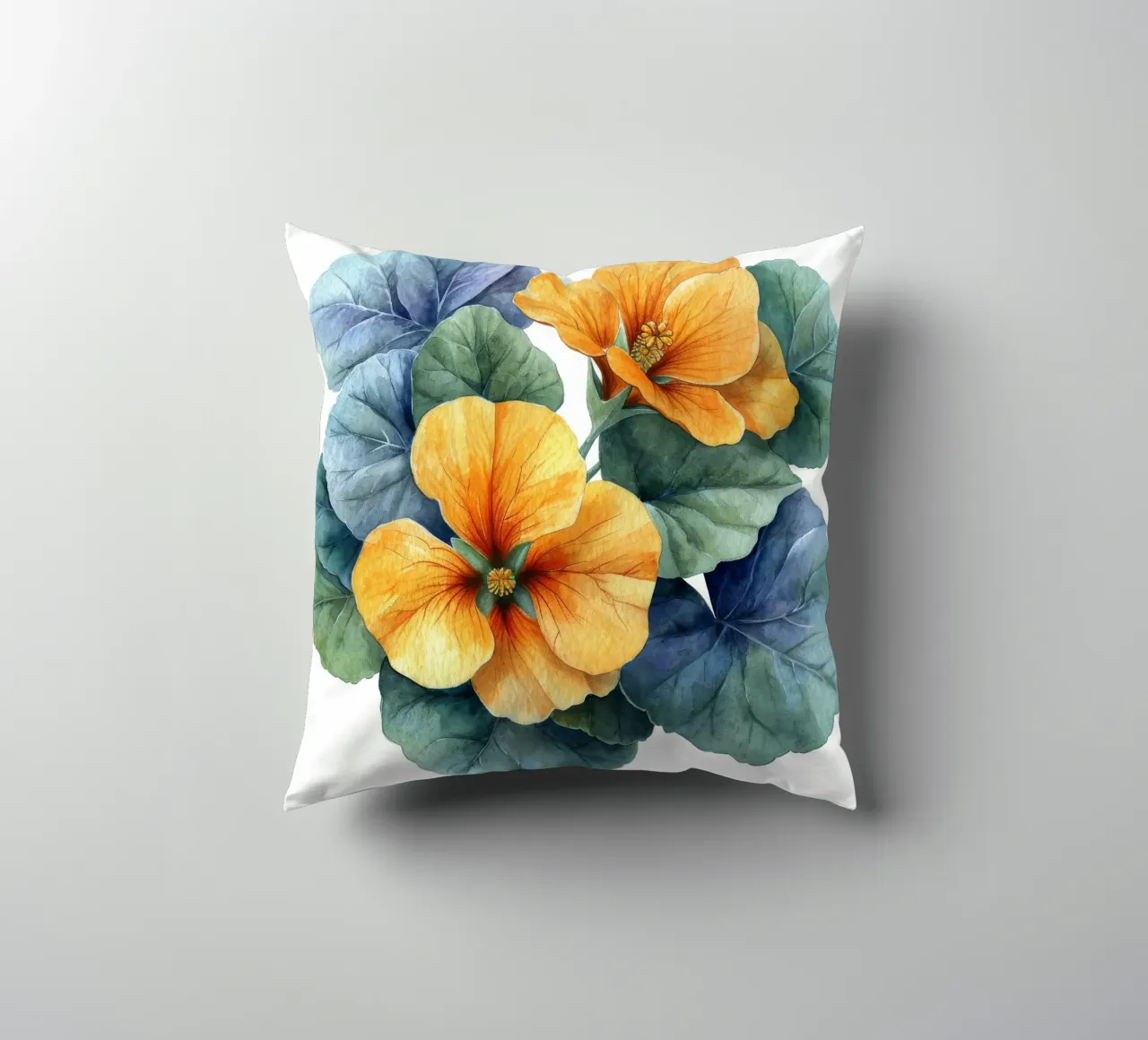 Fiore di nasturzio 4 cuscino da Bold Blooms