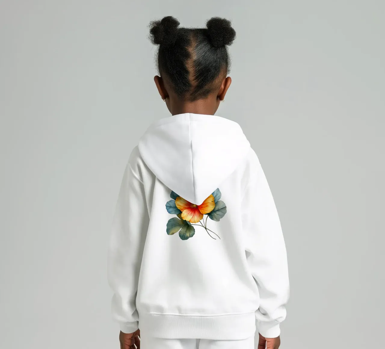 Nasturtium Flower 1 kids hoodie by Bold Blooms