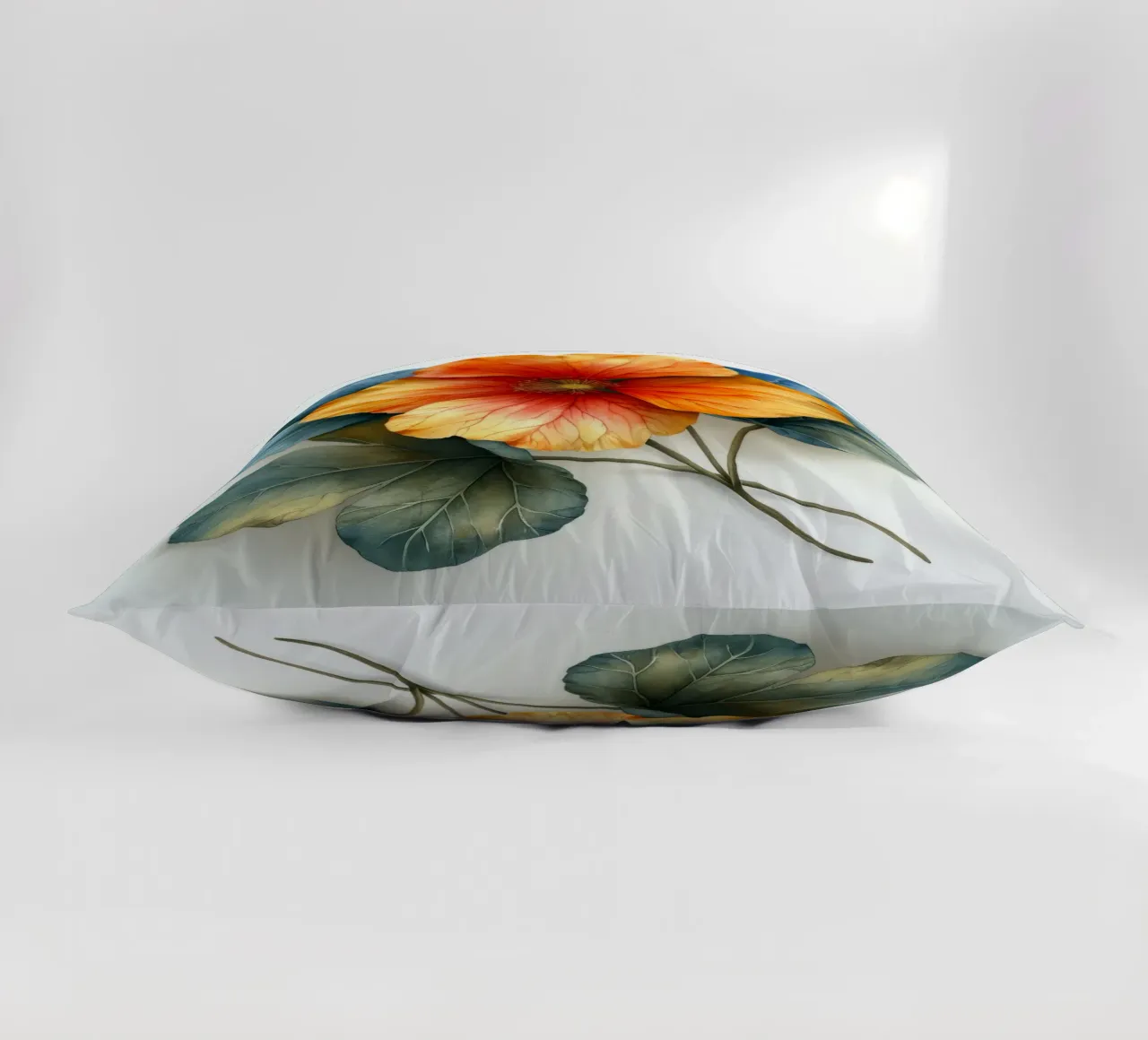 Nasturtium Flower 1 decorative cushion by Bold Blooms