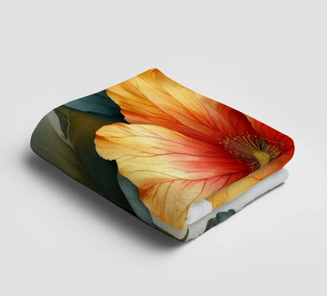 Fiore di nasturzio 1 asciugamano da bagno da Bold Blooms
