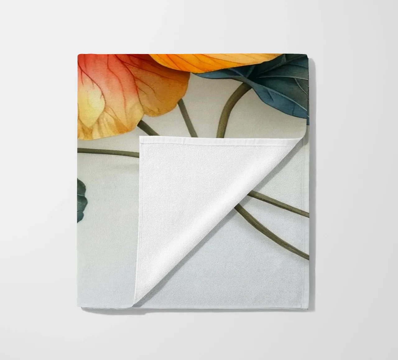 Nasturtium Flower 1 beach towel by Bold Blooms