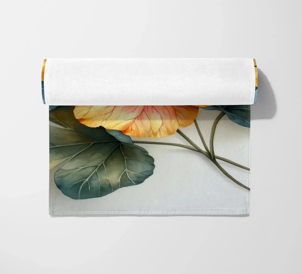 Nasturtium Flower 1 beach towel by Bold Blooms