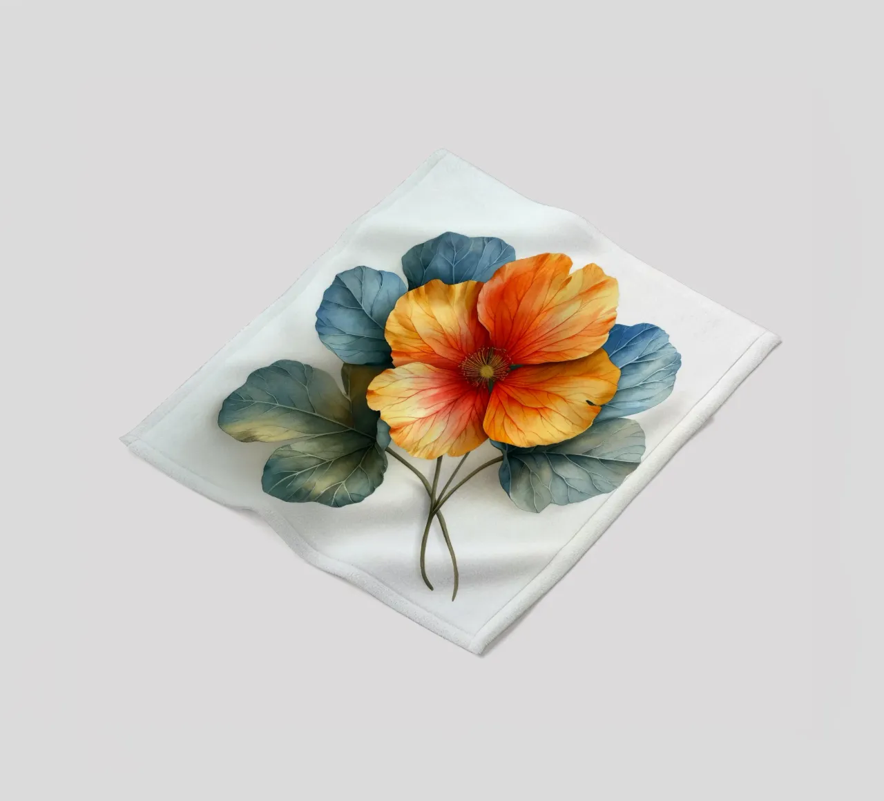 Nasturtium Flower 1 fleece blanket by Bold Blooms