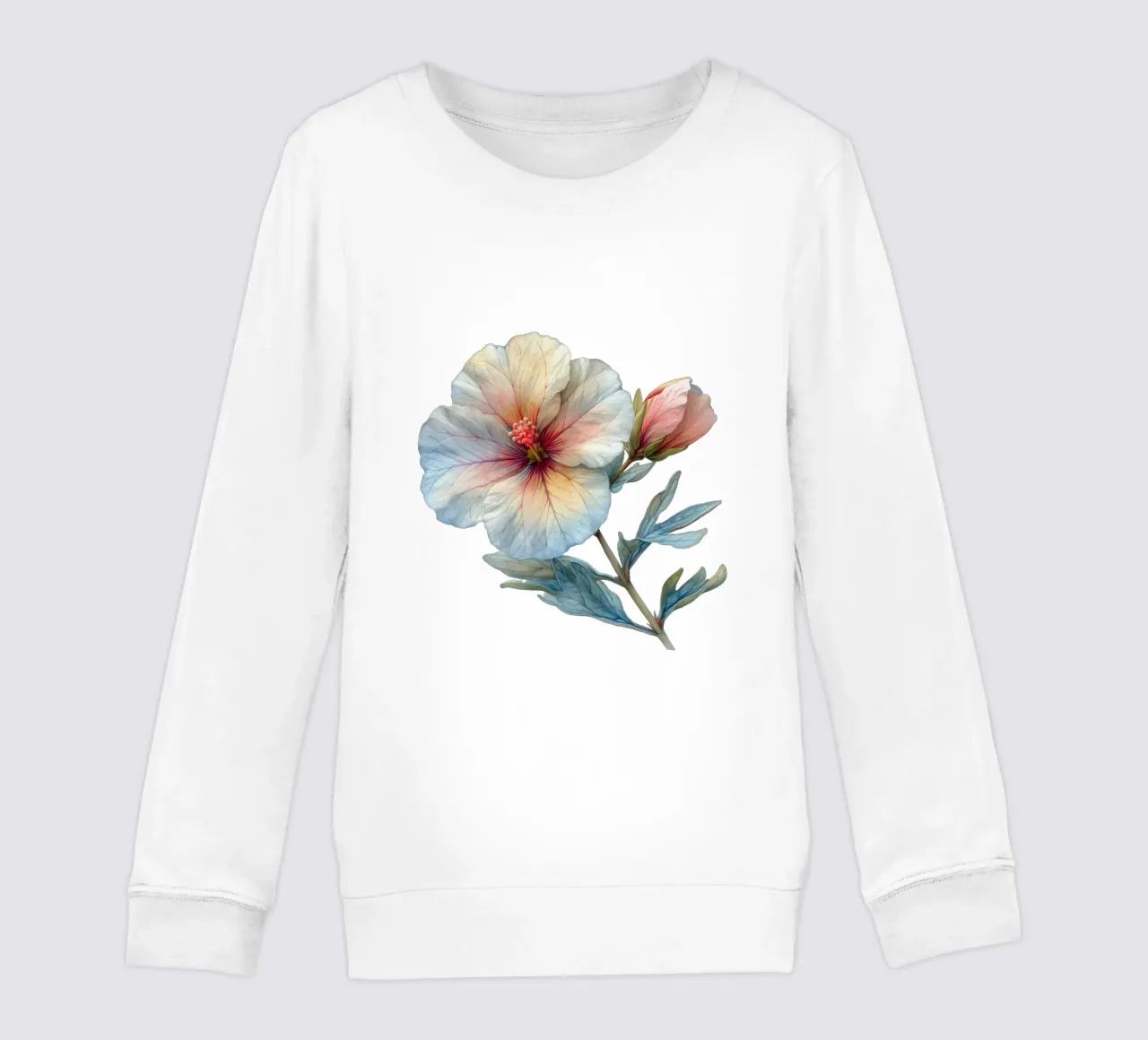 Oenothera Flower 2 kids sweatshirt by Bold Blooms