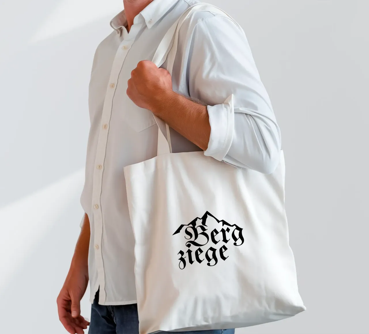Bergziege borsa in juta da Flo Klein