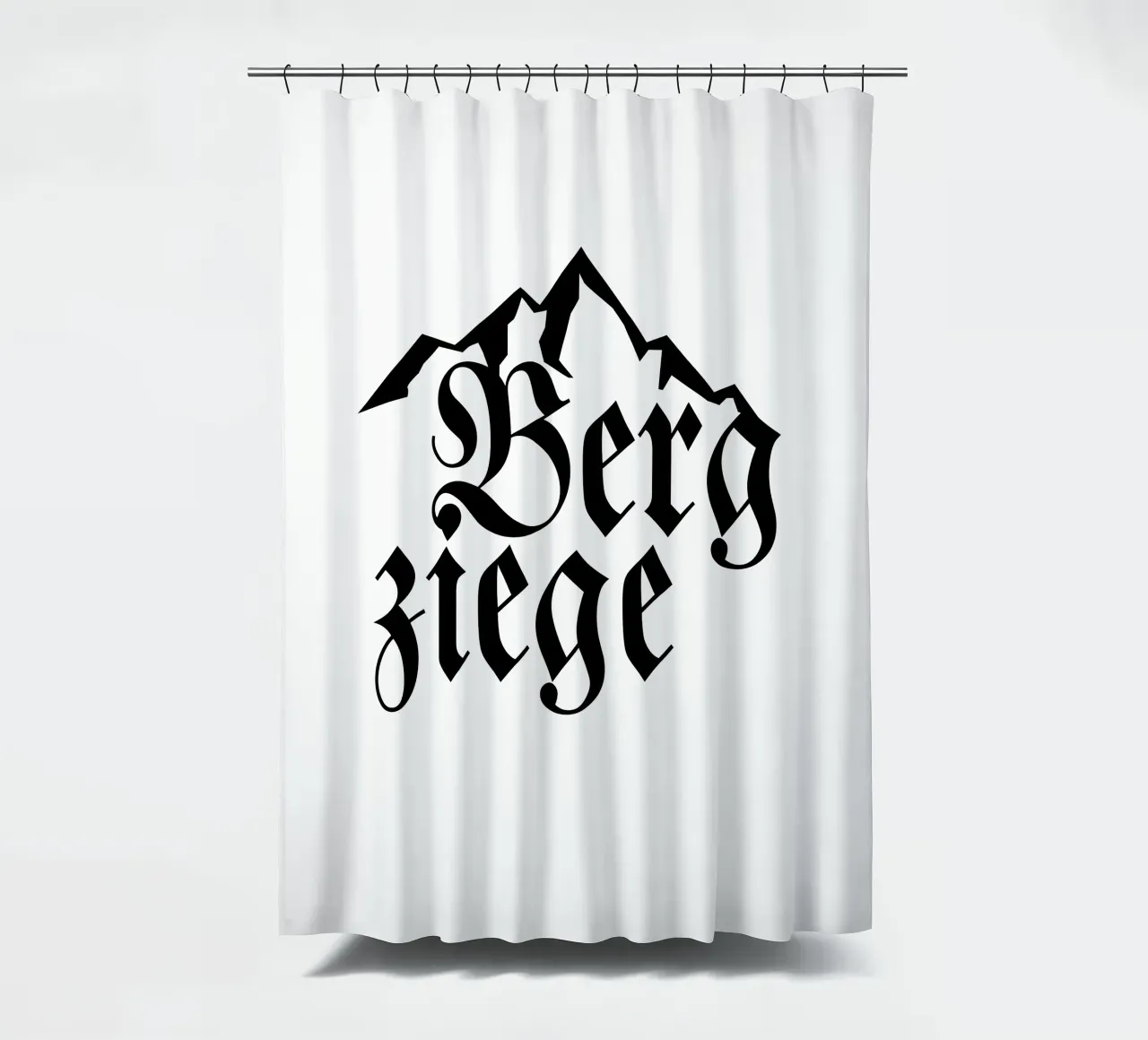 Bergziege shower curtain by Flo Klein