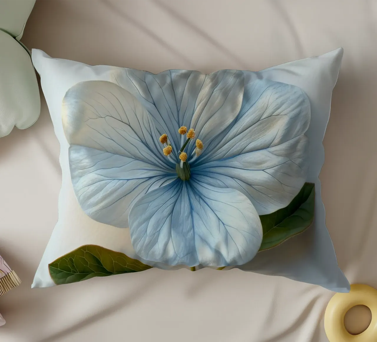 Oenothera Flower 3 decorative cushion by Bold Blooms