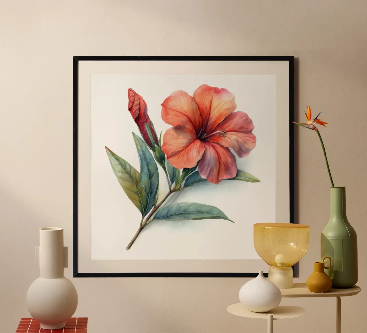 Fiore di oleandro 2 poster con telaio in alluminio da Bold Blooms