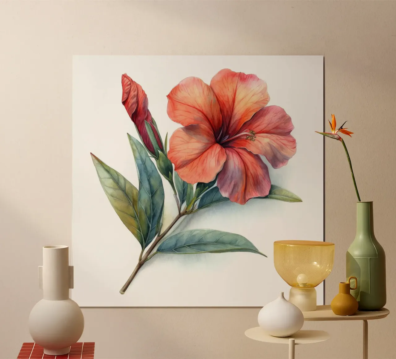 Fiore di oleandro 2 poster con telaio in alluminio da Bold Blooms
