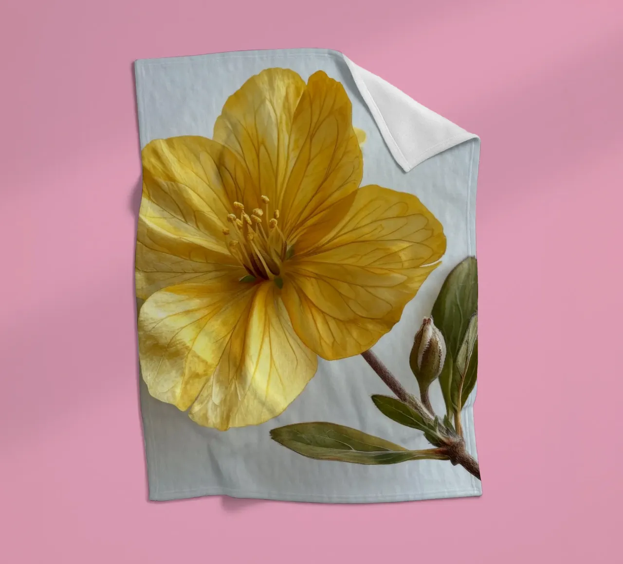 Fiore di Enotera 4 coperta in pile da Bold Blooms