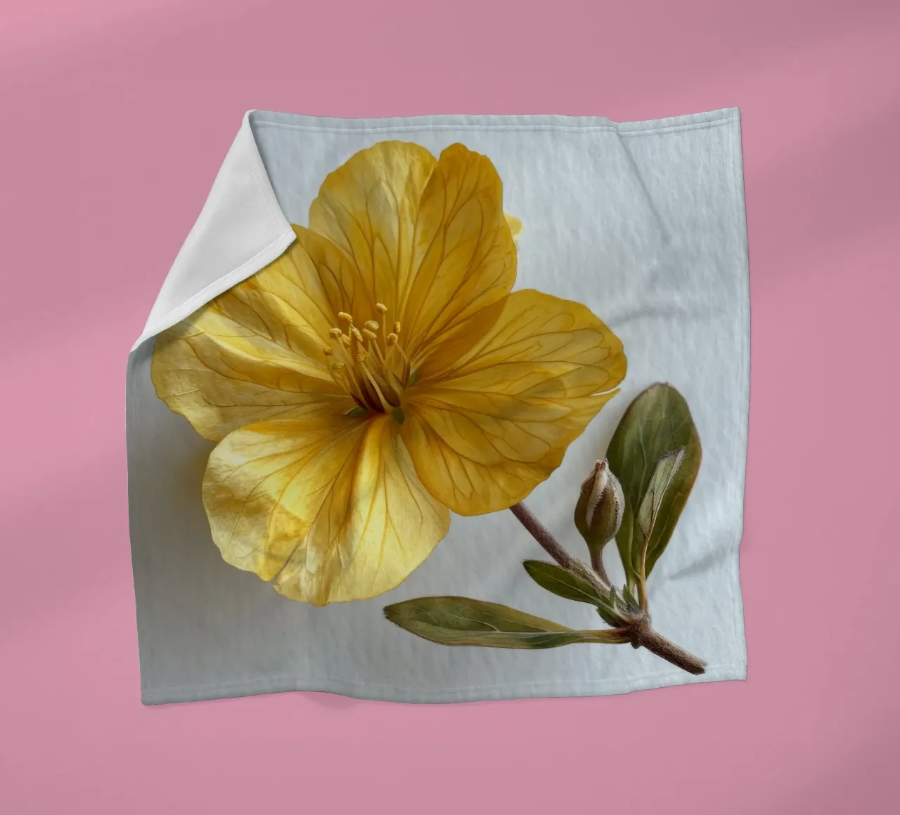 Fiore di Enotera 4 coperta in pile da Bold Blooms