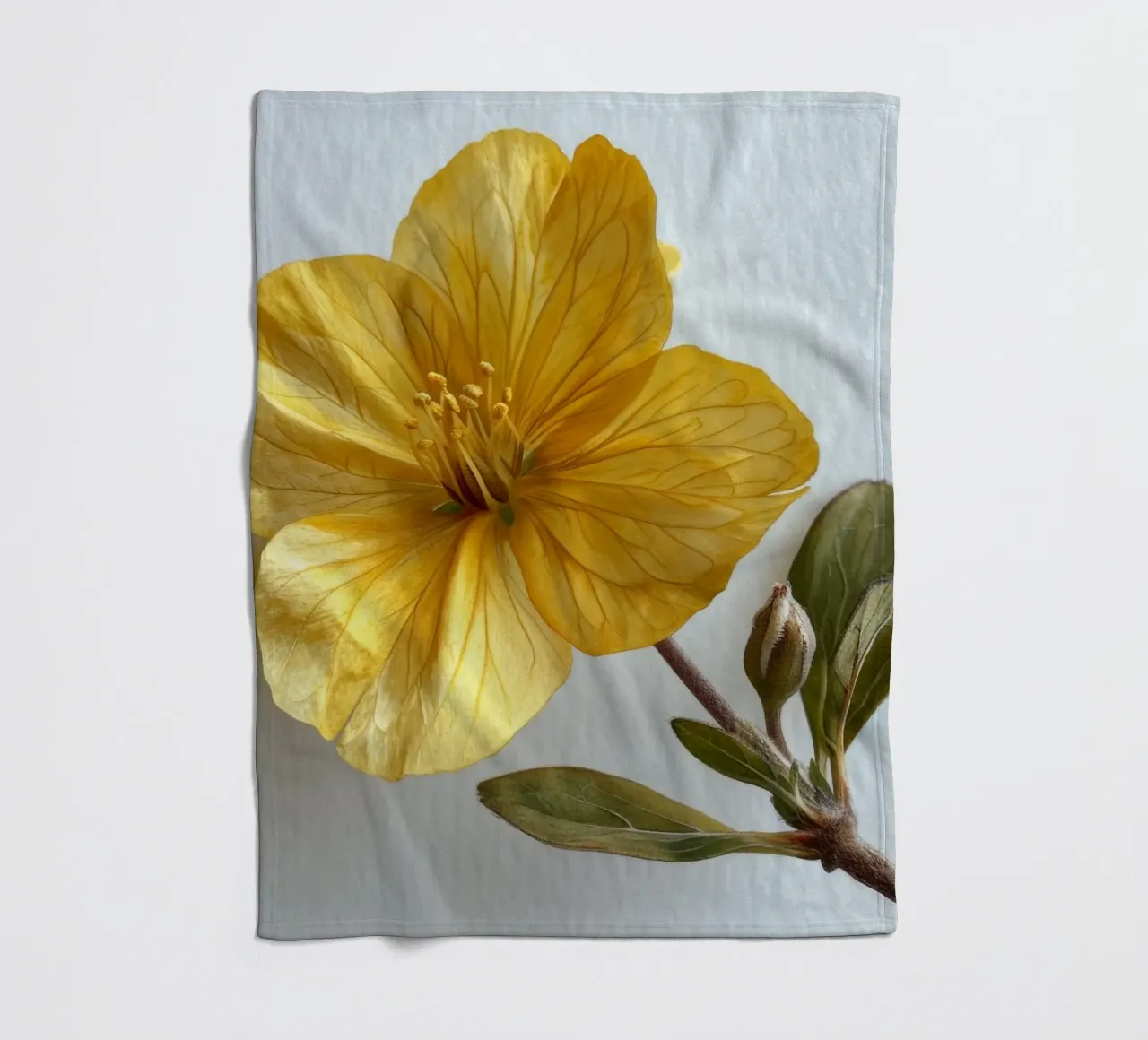 Fiore di Enotera 4 coperta in pile da Bold Blooms