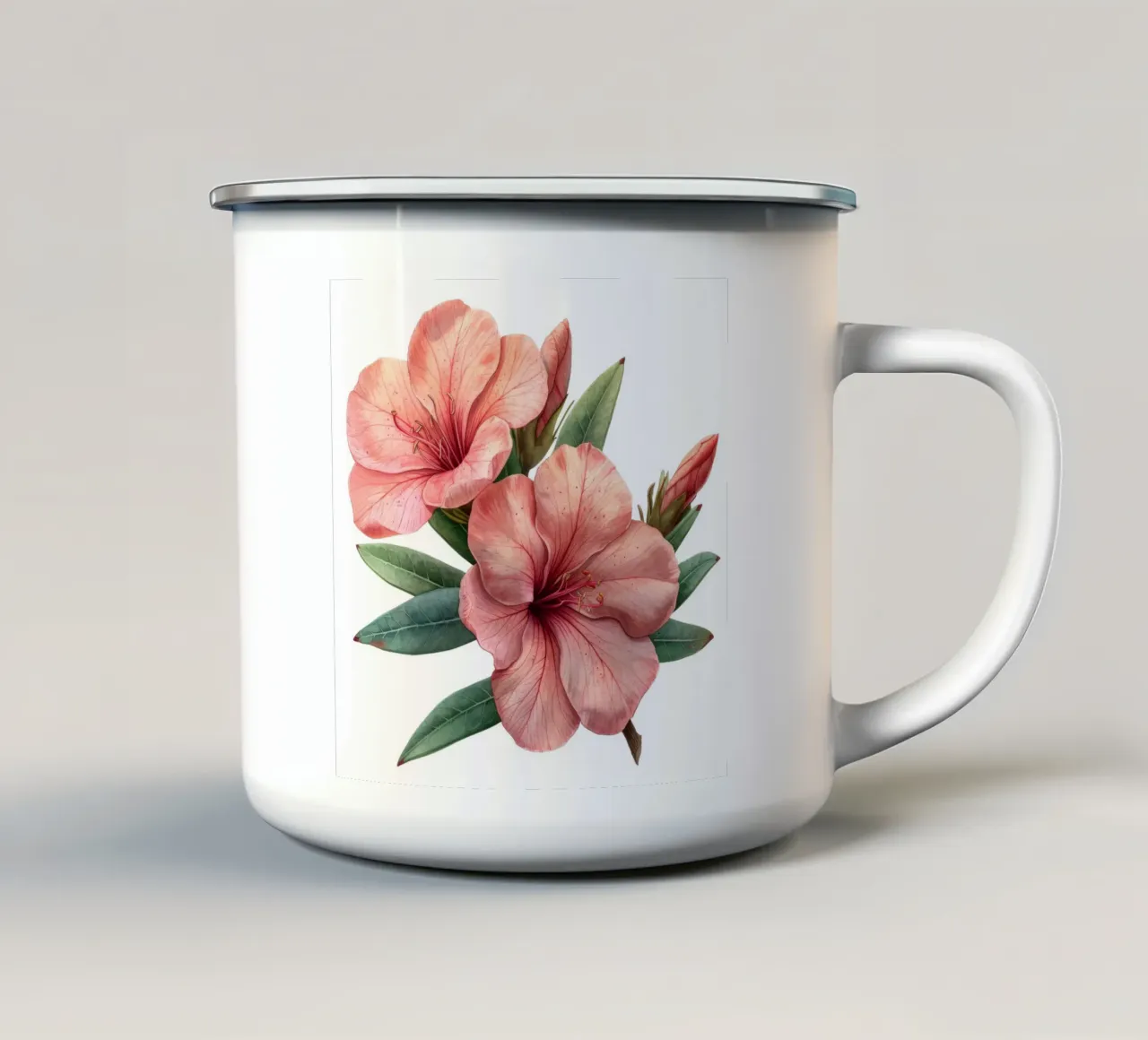 Fiore di oleandro 3 tazza in smalto da Bold Blooms