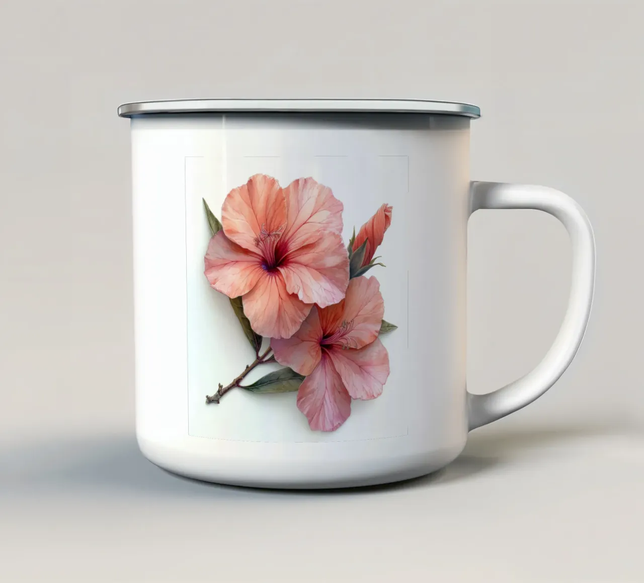 Fiore di oleandro 4 tazza in smalto da Bold Blooms