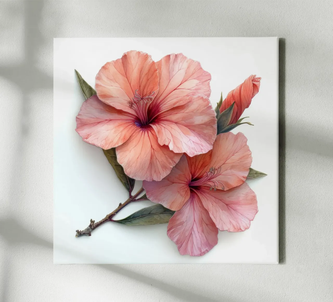 Oleanderbloem 4 canvas met Baklijst van Bold Blooms