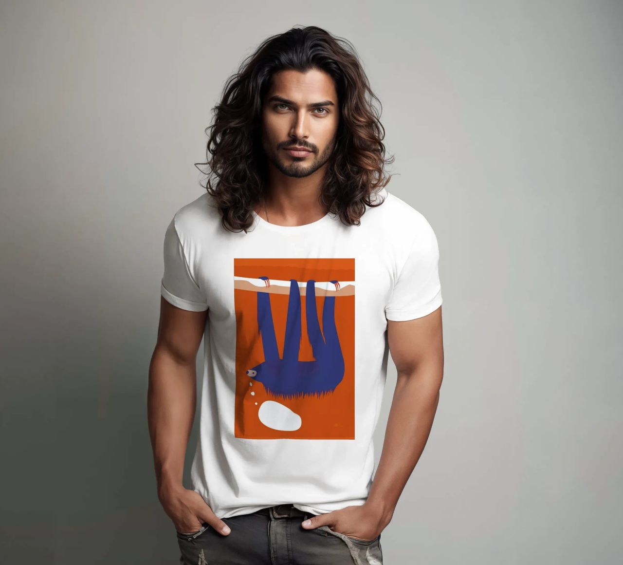 Sloth, Hang in There t-shirt da Monika Aichele